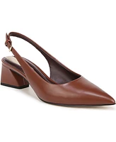 Franco Sarto Women's Racer Pointed Toe Block Heel Slingback Pumps