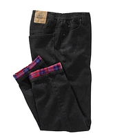 Liberty Blues Big & Tall by KingSize Flannel-Lined Side-Elastic Jeans