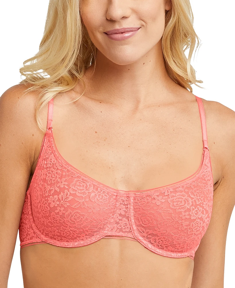 Maidenform Pure Comfort Stretch Lace Demi Underwire Bra DM202C