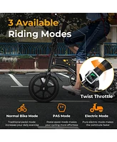 Costway 14" Folding Bike for Adults with Adjustable Saddle & Portable Handle