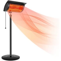 Simplie Fun Outdoor Standing Heater with Overheat Protection, 750with 1500W