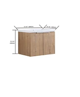 24" Bathroom Cabinet with Sink, Soft Close Doors