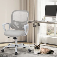 Simplie Fun Mesh Home Office Chair with Fixed Armrest