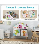 Costway Kids Dollhouse Bookshelf Toddler Book & Toy Storage Display Organizer Ideal Gift