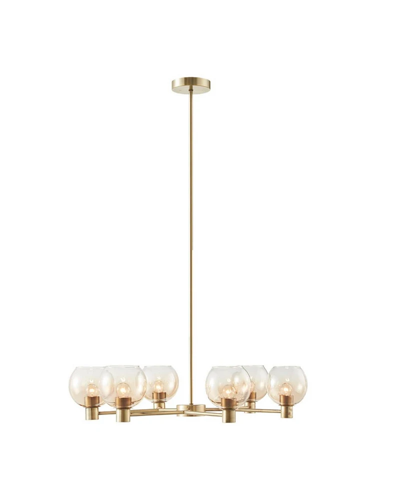 Simplie Fun Blaire 6-Light Ombre Glass Globe Chandelier