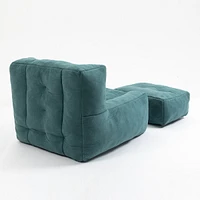 Bean bag and ottoman set for adults and kids