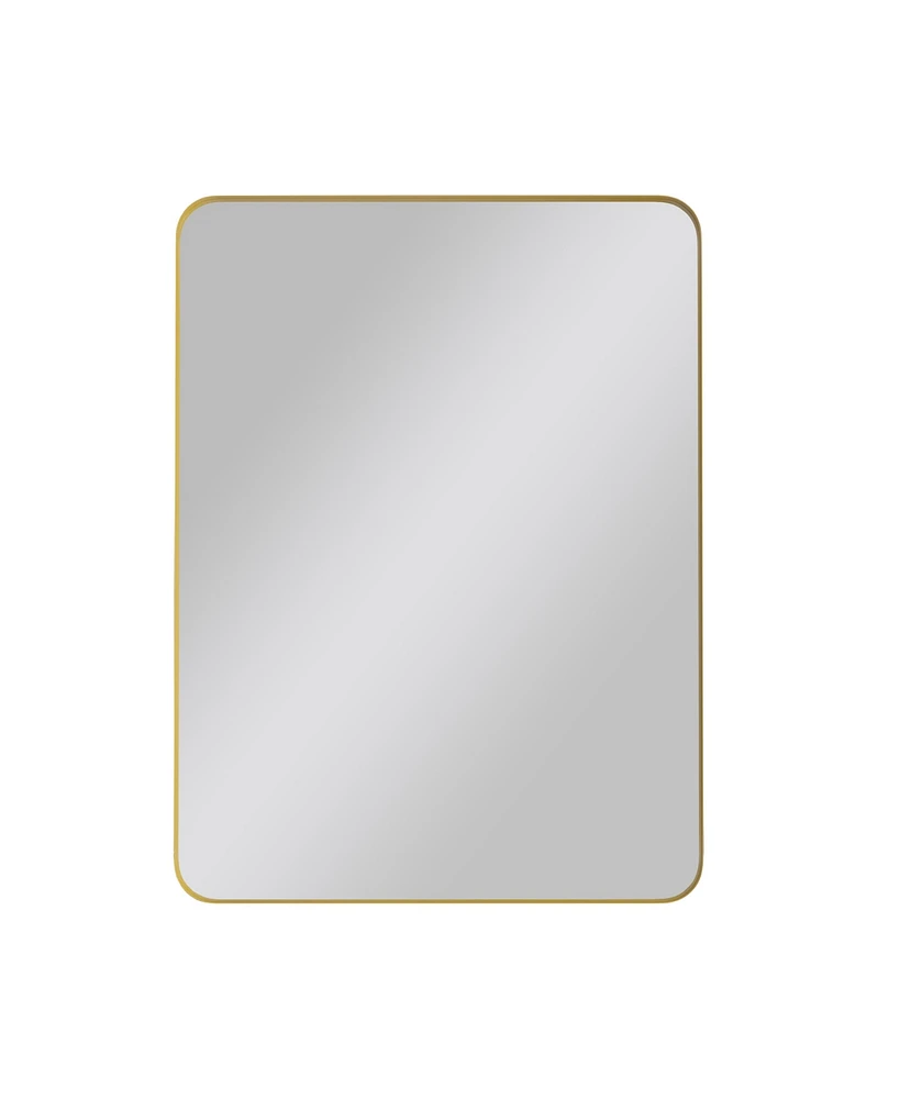 Simplie Fun Gold Metal Framed Wall Mirror 30x40 Inch