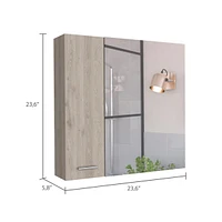 Crawford 4-Shelf Medicine Cabinet Light