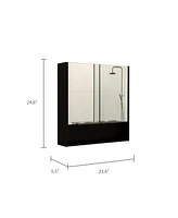 Manchester Rectangle Medicine Cabinet With Mirror Wengue