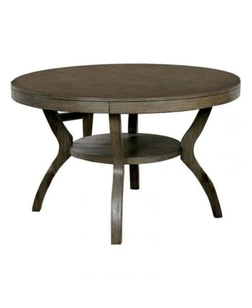 Simplie Fun Rustic Grey 5 Piece Dining Set with Round Table & Side Chairs