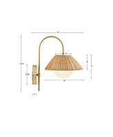 Laguna Rattan Weave Wall Sconce