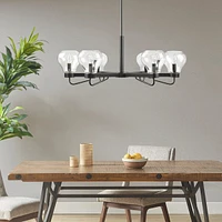 Streamdale Furniture Devon 6-Light Chandelier With Bowl Shaped Glass Shades