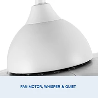 Modern 60 In Integrated Led Ceiling Fan Lighting With White Abs Blade
