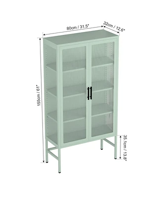 Simplie Fun Adjustable shelf steel cabinet in mint green