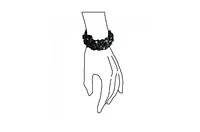 Bling Jewelry Large Natural Stones Cluster Multi Strand Collar Necklace & Stretch Bracelet Set