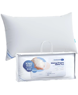 Continental Bedding Siberian Luxury Down Pillows King Size Pack of 1