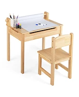 Costway Toddler Multi Activity Table with Chair Kids Art & Crafts Table