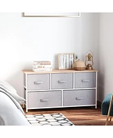 40" Horizontal Storage Cube Dresser with Fabric Bins