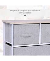 Streamdale Furniture 40" Horizontal Storage Cube Dresser with Fabric Bins