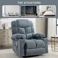Oversized Rocker Recliner with Massage, Heat, and Usb