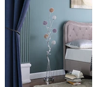 58.5" In 6 Aluminum Led Zeus Metal Floor Lamp
