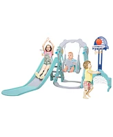 Simplie Fun 5-in-1 Toddler Slide and Swing Set with Accessories