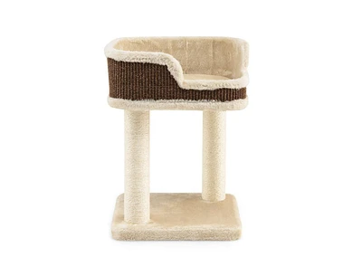 Slickblue Multi-Level Cat Climbing Tree with Scratching Posts and Large Plush Perch