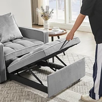 Adjustable Folding Sofa Bed Chair - Grey
