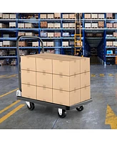 Costway Folding Push Cart Dolly Platform Hand Truck with 360° Swivel Wheels 440LBS Capacity