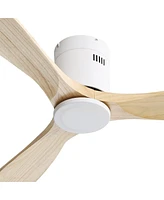 Streamdale Furniture 52" Natural Wood Ceiling Fan with Remote Control