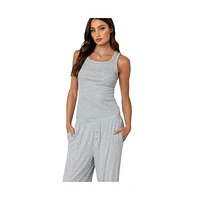 Edikted Women's Kylian Ribbed Tank Top - Gray