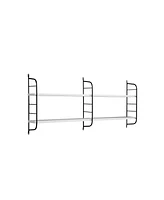 Simplie Fun Mounted Two Tier Wall Shelf White Black