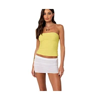 Edikted Women's Albina Textured Tube Top