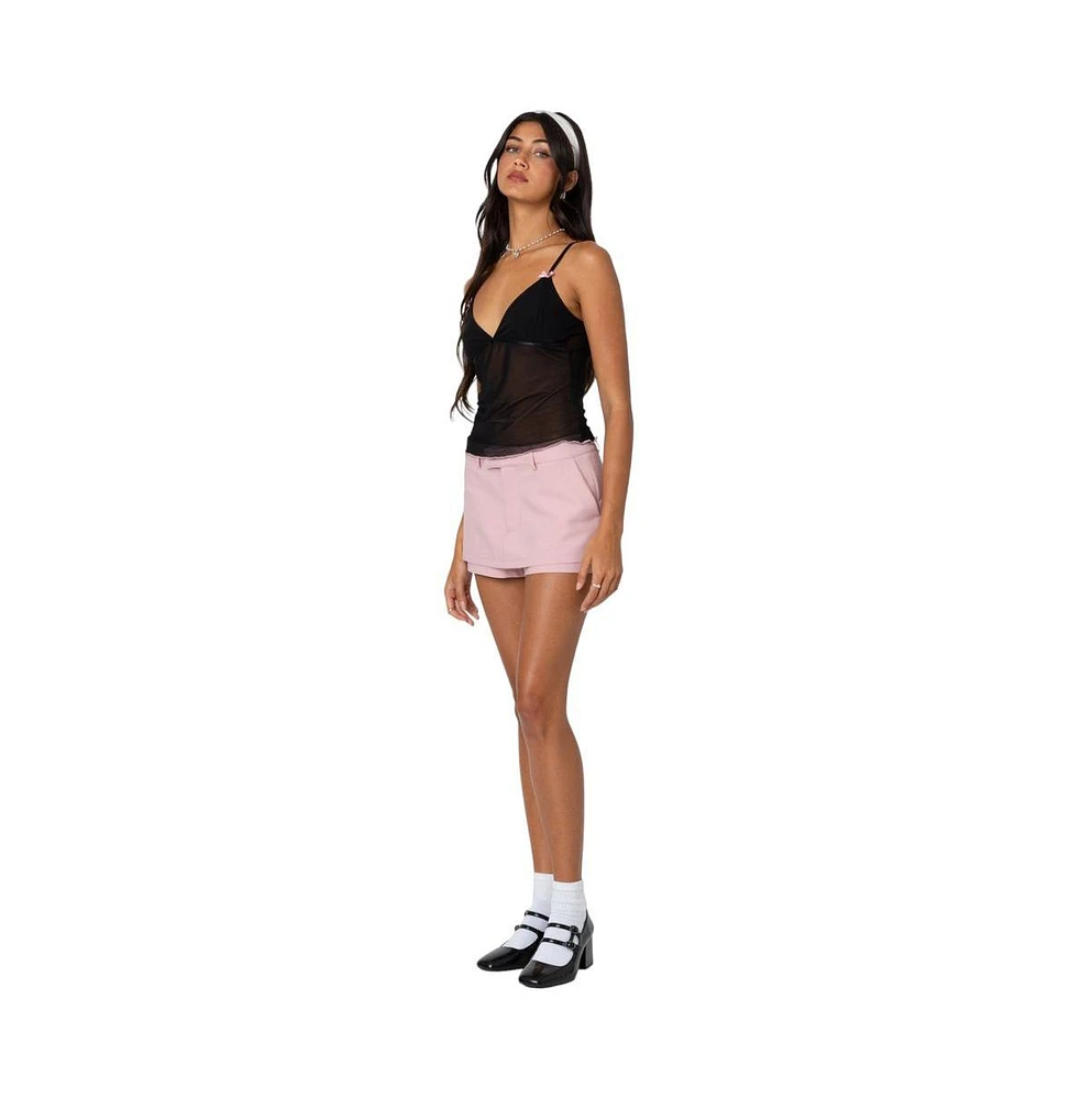 Edikted Women's Harriet Sheer Mesh Top