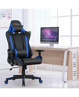 Massage Gaming Chair Reclining Racing w/Lumbar Support