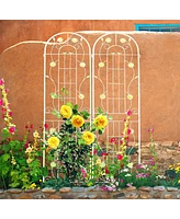 Streamdale Furniture Metal Garden Trellis 86.7" x 19.7" for Climbing Plants