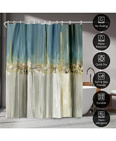 71x74 Abstract Shower Curtain - Shine A Light by Pi Creative Art