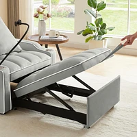 Convertible Sleeper Chair Bed - Grey