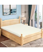 Costway 3'' Bed Mattress Topper Air Cotton for All Night s Comfy Soft Pad
