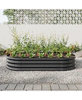 Streamdale Furniture Large Metal Oval Raised Garden Bed