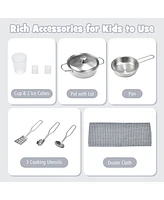 Sugift Chef Pretend Kitchen Playset with Cooking Oven and Sink for Toddlers