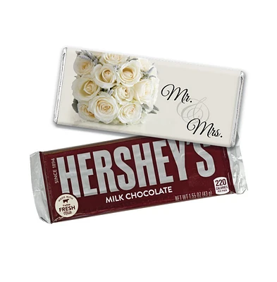 Just Candy 24ct Floral Wedding Candy Party Favors Wrapped Hershey's Chocolate Bars by (24 Pack) - Candy Included - Assorted pre