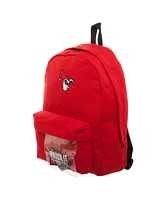 Dc Comics Harley Quinn Red Backpack with Pin and Patches