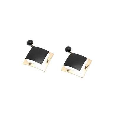 Sohi Women's Contrast Drop Earrings