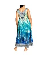 City Chic Plus Afterglow Maxi Dress