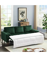 Streamdale Furniture 88" Reversible Pull Out Sleeper Sectional Storage Sofa Bed, Corner Sofa-Bed With Storage Chair