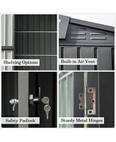 Metal Outdoor Storage Shed: 10'x8' With Lockable Door