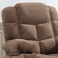 Brown Rocker Recliner Chair with Massage & Heat