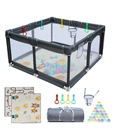 Simplie Fun Baby Playard Cloth Playpen for Indoor/Outdoor Use