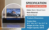 Rgb Led Tv Stand with Storage and Remote Control